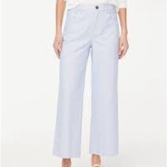 J Crew Striped high-rise wide-leg cropped pant Size 25 NWT $118!! - Picture 1 of 10